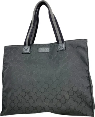 Gucci Black Nylon Tote Bag (Pre-Owned)