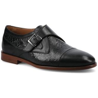 Taft Mens Jack Monk Strap Dress Shoe in Black Floral at Nordstrom, Size 11.5