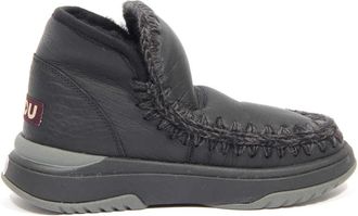 Mou Eskimo Jogger Zwarte Su&egrave;de Enkellaarsjes - Dames - Winterlaarzen - Zwart - 38 EU - Su&egrave;de - Schoenen