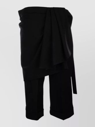 Dior belted wrap knee length cuffed shorts