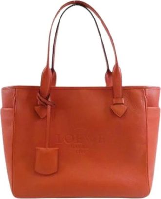 Loewe Pre-owned Tote Bags, female, Orange, Size: ONE SIZE Pre-owned Tote Bag