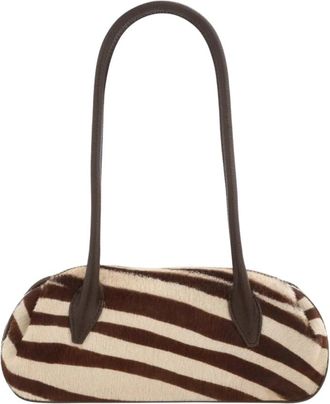 Yuzefi Oyster Mini Shoulder Bag - Dames - Schoudertassen - Beige - ONE Size - Leer - Tassen