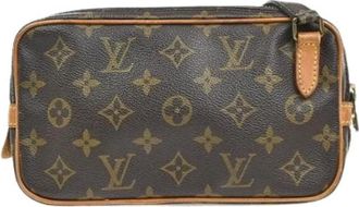 Louis Vuitton Pre-owned Cross Body Bags, female, Brown, Size: ONE SIZE Pre-owned Pochette Marly Bandouliere Bag
