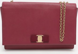 Ferragamo Vara Bow Pink Leather Crossbody Bag