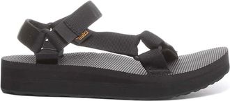 Teva Flat Sandals, female, Black, Size: 10 US Geometric Vegan Sandals Black