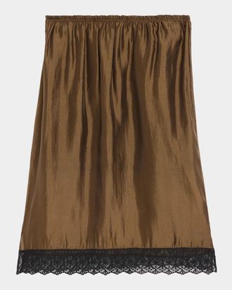 The Garment Gillian Lace-Trim Sheer Chiffon Skirt