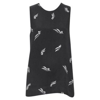 Marni print crepe open splback sleeveless top