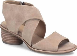 S&ouml;fft Womens Camille Sandal In Stone Suede