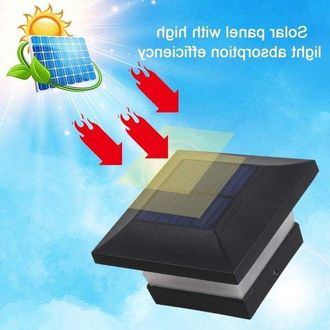 OEM Farola Solar Para Postes - Luces Para Vallas - Iluminaci&oacute;n Exterior - Encendido/apagado Autom&aacute;tico - 15x15x9,4cm - Negro