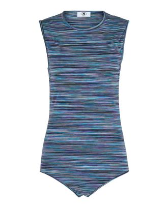 M Missoni Striped Sleeveless Bodysuit