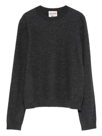 Semicouture crew-neck sweater - women - Virgin Wool - M - Grey