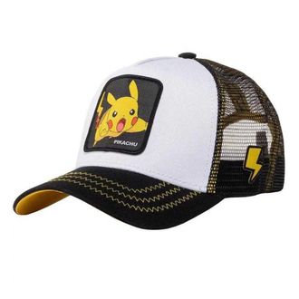 Capslab Heren Pokemon Pikachu Tweekleurige Trucker Cap (Zwart)