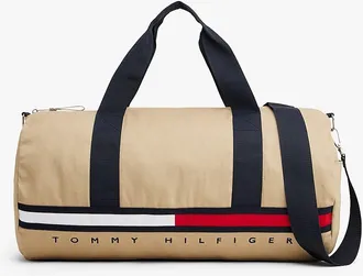 Tommy Hilfiger Flag Stripe Logo Duffle - Beige