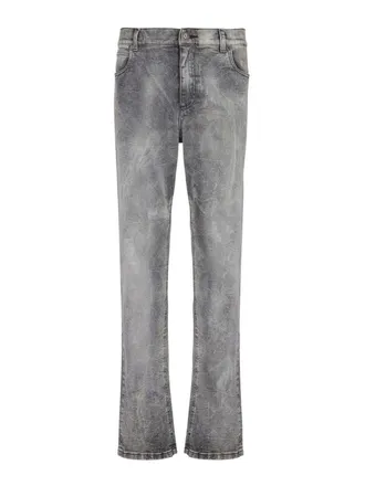 Balmain Straight Cotton Mid-Rise Jeans