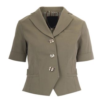 Liu Jo Blazers, female, Green, Size: 2XS Button Jacket