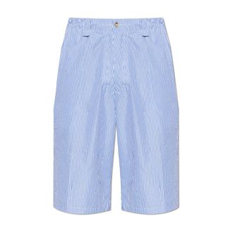 Willy Chavarria Long Shorts, male, Blue, Size: L Striped Shorts