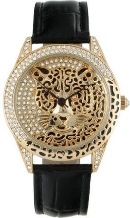 Peugeot Coutoure Leopard Leather Strap Watch- 40MM in Gold at Nordstrom