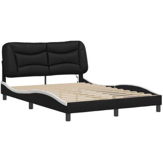 vidaXL Vidaxl - Bed Frame with led without Mattress Hvar Black and White 140x200 cm