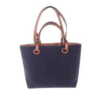 Loewe Pre-owned Satchel - Dames - Vintage Shopper - Blauw - ONE Size - Wol - Vintage