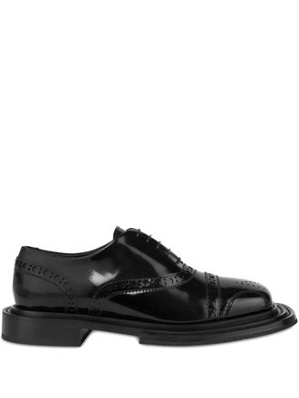 Moschino brogue-detailed monk shoes - men - Calf Leather/Calf Leather/Calf Leather - 44 - Black
