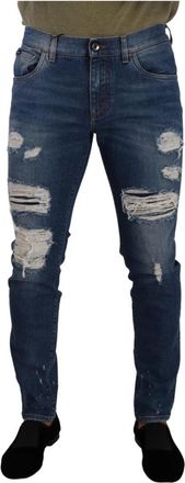 Dolce & Gabbana Slim-fit Jeans - Heren - Slim Fit Jeans - Blauw - M - Denim - Jeans