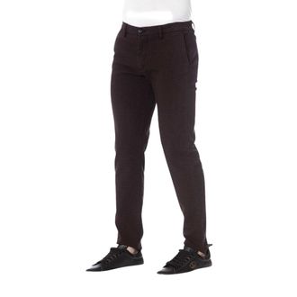 Trussardi Slim-fit chino met micro-patroon - Heren - Broeken - Bruin - Maat: M Katoen