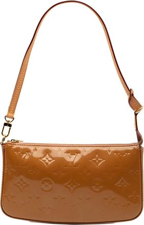 Louis Vuitton Borsa a spalla Pochette Accessoires in pelle Vernis con monogramma 2012 - Marrone