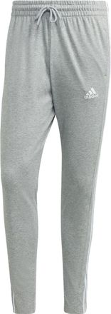 adidas Essentials Single Jersey Asia Sizing Tapered Open Hem 3-Stripes Pants Grey IC0046