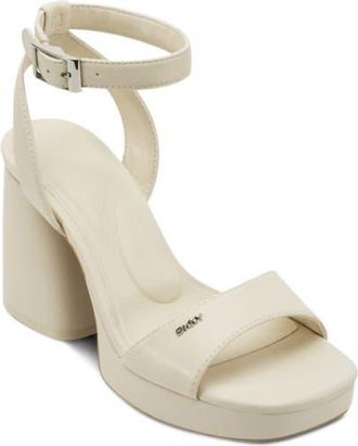 DKNY Scotia Ankle Strap Sandal in Bone at Nordstrom, Size 8.5