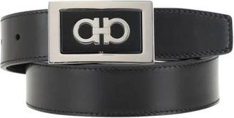 Ferragamo Omkeerbare Gancio Gesp Leren Riem - Heren - Riemen - Zwart - 100 CM - Leer - Accessoires
