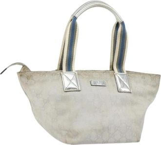 Gucci Pre-owned Handbags, female, Beige, Size: ONE SIZE Pre-owned Vintage Canvas Handbag