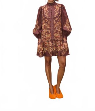 Alemais Seraphina Mini Dress In Brown