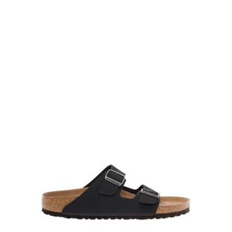 Birkenstock Sliders, male, Black, 11 UK, Arizona Vegan Birko-Flor Sandals