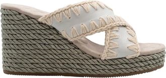 Mou Sandaal met sleehak - Dames - Sleehakken - Wit - 40 EU - Schoenen