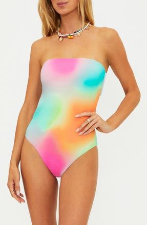 Beach Riot Stassia One-Piece Swimsuit in Strawberry Sunset Ombre at Nordstrom, Size X-Small