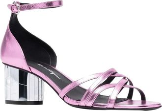 Ferragamo Mirrored 6Mm Leather Sandal