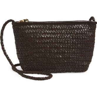Madewell The Signature Woven Leather Crossbody Bag in Coffee Bean at Nordstrom