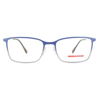 Prada Rectangular Top Blue Gradient Gunmetal Mens Glasses Frames - Black - One Size