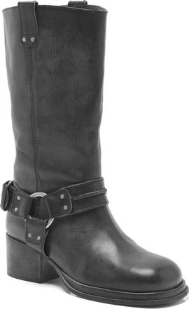 Free People Womens Anok Harness Boot In Black Distressed