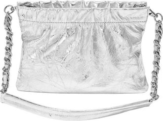 Tiffany & Fred Tiffany And Fred Paris Metallic Ruched Leather Shoulder Bag