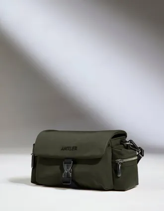 Antler Icon Mini Messenger In Dark Khaki