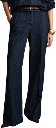 Reiss Reed Denim Look Wide Leg Trouser