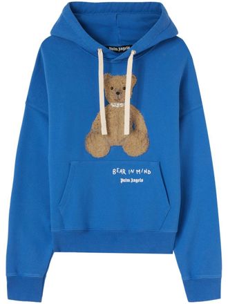 Palm Angels Bear In Mind hoodie - men - Cotton - L - Blue