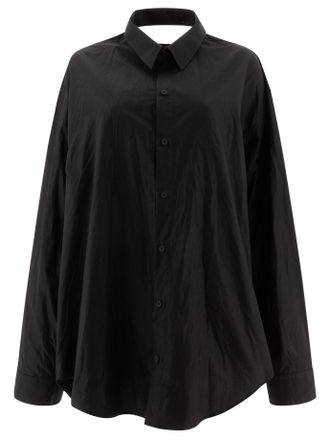 Balenciaga Womens Suspended Shirt-effect Dress - Black Cotton - Size EU 38 (Womens)