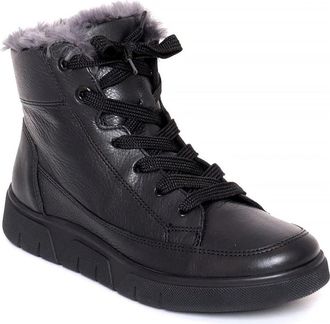Ara Zwarte Enkellaarsjes voor Dames - Dames - Winterlaarzen - Zwart - 39 EU - Leer - Schoenen