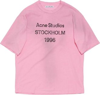 Acne Studios T-shirt con effetto vissuto - Rosa