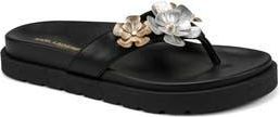 Karl Lagerfeld Hayze Fleur Flip Flop in Black at Nordstrom Rack, Size 8.5