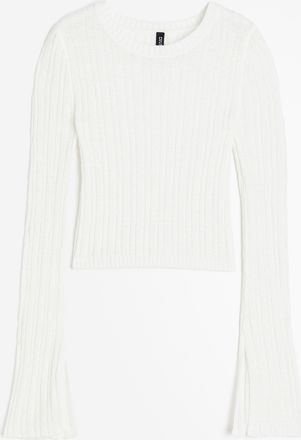 H&M Gerippter Pullover - White