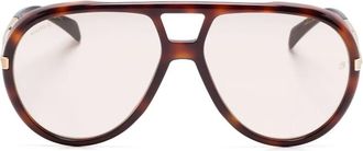 David Beckham Occhiali da sole con montatura stile pilota - Marrone