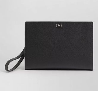 Valentino Garavani leather clutch bag